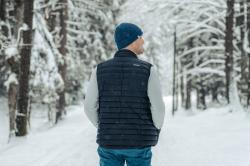 Husky Dresles M blue pánská péřová vesta