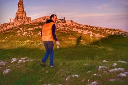 Husky Dresles M blue pánská péřová vesta