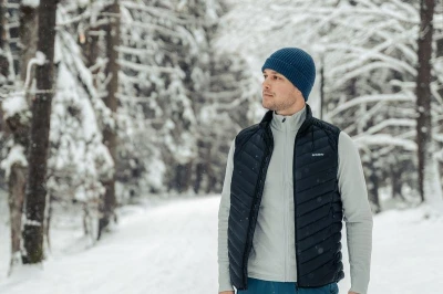 Husky Dresles M blue pánská péřová vesta