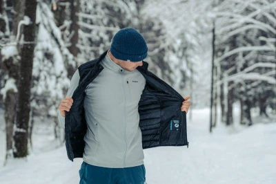 Husky Dresles M blue pánská péřová vesta