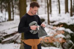 Husky Dresles M brick orange pánská péřová vesta