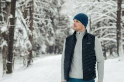Husky Dresles M mustard pánská péřová vesta
