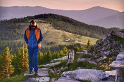 Husky Dresles M orange pánská péřová vesta