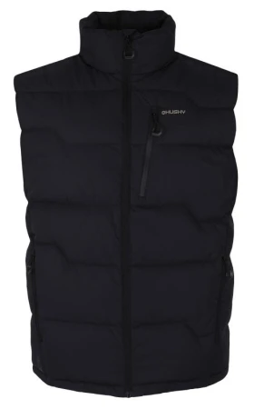 Husky Deep M black pánská péřová vesta na zip