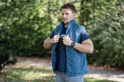 Husky Nimesie M blue pánska plnená ultrľahká vesta