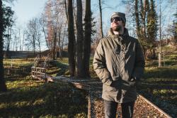 Husky Nebet M dark blue pánská plněná zimní bunda