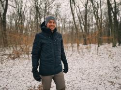 Husky Nebet M dark khaki pánská plněná zimní bunda