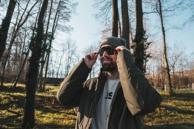 Husky Nebet M dark khaki pánská plněná zimní bunda