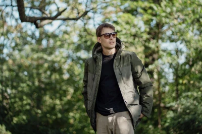 Husky Nebet M dark khaki pánská plněná zimní bunda