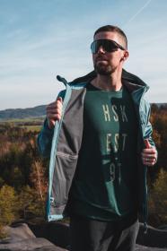 Husky Samai M faded blue pánská softshell bunda