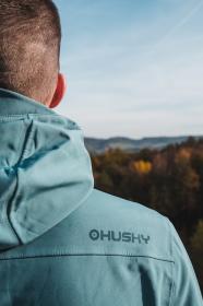 Husky Samai M faded blue pánská softshell bunda