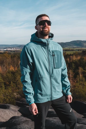 Husky Samai M faded blue pánská softshell bunda