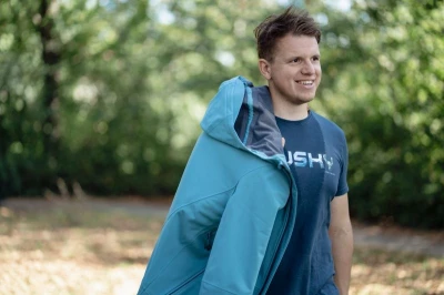 Husky Samai M faded blue pánská softshell bunda