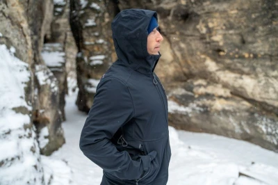 Husky Samai M faded blue pánská softshell bunda