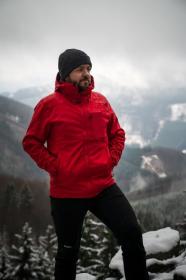 Husky Sauri M red pánská softshell bunda