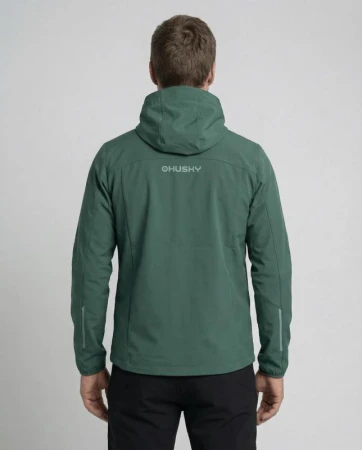 Husky Silvo M green pánská softshell bunda