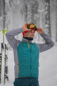 Husky Suli M grey/mint pánská softshell bunda