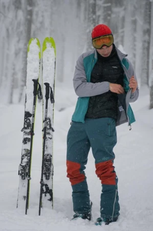 Husky Suli M grey/mint pánská softshell bunda