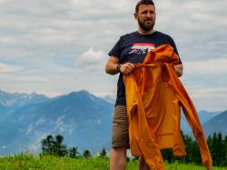 Husky Luma M mustard pánská ultralehká bunda