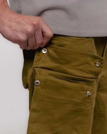 Husky Kobus M khaki pánské bavlněné kraťasy