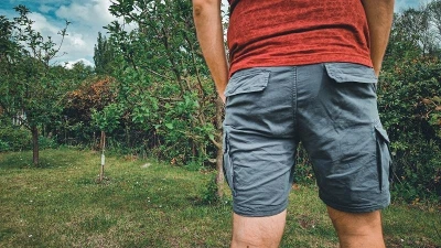 Husky Ropy M dk. green pánské bavlněné kraťasy