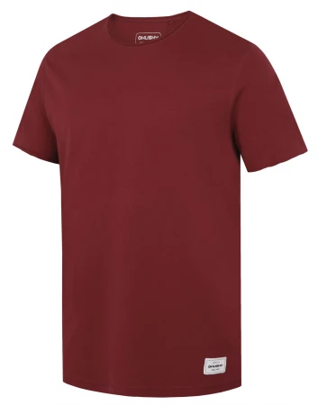 Husky Tee Base M dark bordo pánské bavlněné triko