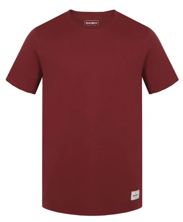 Husky Tee Base M dark bordo pánské bavlněné triko