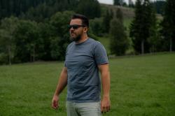 Husky Tee Base M dark grey pánské bavlněné triko