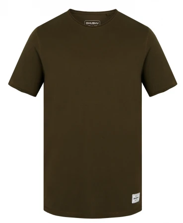 Husky Tee Base M dark khaki pánské bavlněné triko