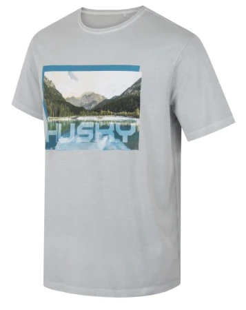 Husky Tee Lake M light grey pánské bavlněné triko