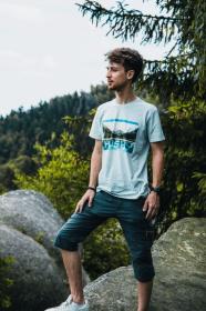Husky Tee Lake M light grey pánske bavlnené tričko