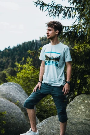 Husky Tee Lake M light grey pánské bavlněné triko