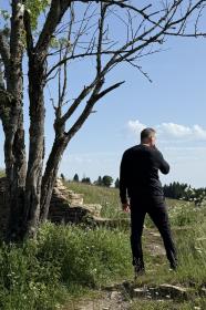 Husky Tee Loba M black pánské bavlněné triko