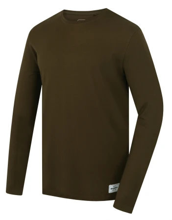 Husky Tee Loba M dark khaki pánské bavlněné triko