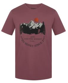 Husky Tee Moon M dark bordo pánské bavlněné triko