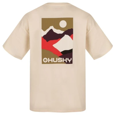 Husky Tee Panorama M beige pánské bavlněné triko Husky Tee Panorama M beige pánské bavlněné triko