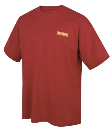 Husky Tee Panorama M dark red pánské bavlněné triko