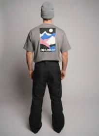 Husky Tee Panorama M grey pánské bavlněné triko