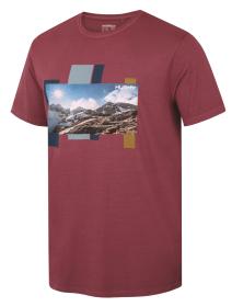 Husky Tee Skyline M bordo pánské bavlněné triko Husky Tee Skyline M bordo pánské bavlněné triko