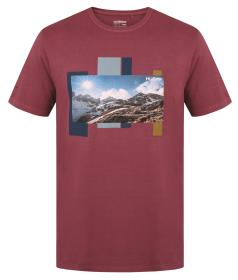 Husky Tee Skyline M bordové pánske bavlnené tričko