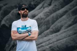 Husky Tee Skyline M bordové pánske bavlnené tričko