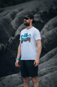Husky Tee Skyline M white pánské bavlněné triko