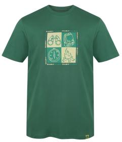 Husky Tee Square M green pánské bavlněné triko