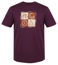 Husky Tee Square M purple pánské bavlněné triko