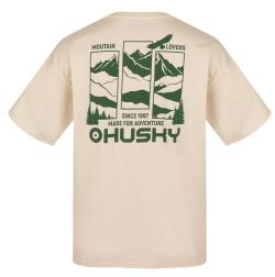 Husky Tee View M beige pánské bavlněné triko Husky Tee View M beige pánské bavlněné triko