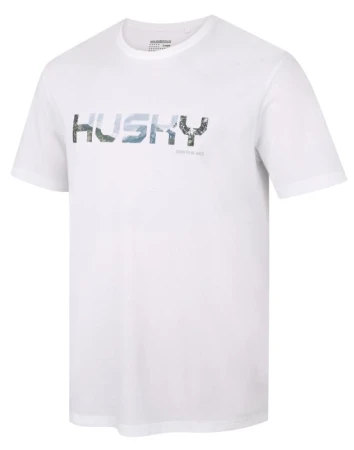 Husky Tee Wild M white pánské bavlněné triko