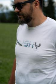 Husky Tee Wild M white pánské bavlněné triko
