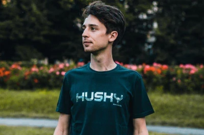 Husky Tee Wild M white pánské bavlněné triko