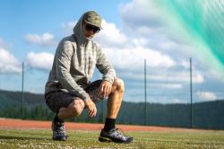 Husky Kafrey M khaki pánské funkční kraťasy