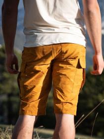 Husky Kalfer M mustard pánské funkční kraťasy